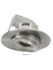 LEDlux City II Adjustable LED Brushed Chrome Dimmable Downlight in Cool White