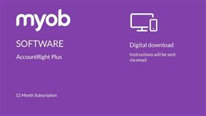MYOB AccountRight Plus Digital Download - 12 Month Subscription