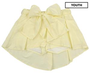 Miss Blumarine Girls' Pleated Shorts - Yellow