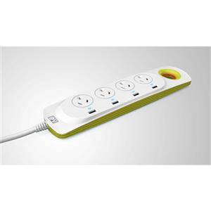 Mort Bay 4 Way Powerboard with 4 USB Surge Protect