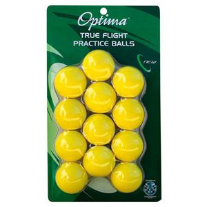 Optima True Flight Foam Practice Golf Balls 12 Pack Yellow