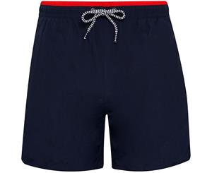 Outdoor Look Mens Sparky Contrast Elasticated Swim Shorts - Navy/Red