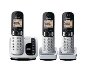 Panasonic KXTGC223ALS 3 Handset Cordless Phone Answering System