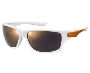 Polaroid Men's 7012/S Polarised Sunglasses - White/Orange
