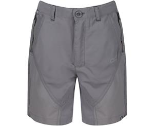 Regatta Boys & Girls Sorcer Mountain Water Repellent Shorts - Rock Grey