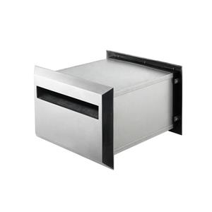 Sandleford 230mm Polished Silver Brickies Front And Back Letterbox With Back Open
