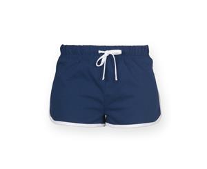 Skinni Minni Childrens/Kids Retro Sports Shorts (Navy / White) - RW4753