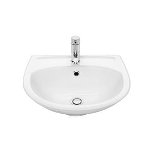 Stylus White Symphony Wall Basin With 1 Tap Hole