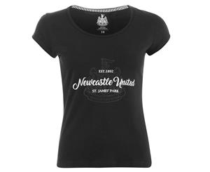 Team Women United FC Crest Print T Shirt Tee Top Ladies - Black