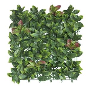 UN-REAL 50 x 50cm Red Photinia Artificial Hedge Tile