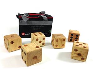Uber Giant 9cm Wooden Dice - Pack of 6