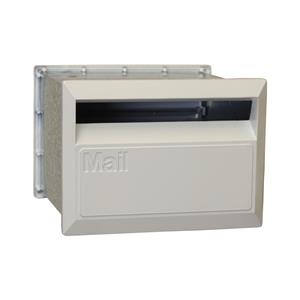 Velox 230mm White Back Open Letterbox with Sleeve