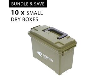 10 x Small Case Weatherproof Box / Dry Box in Olive Drab