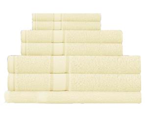100% Combed Cotton 7 Pieces Bath Sheet Set Cream
