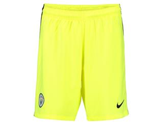 2016-2017 Man City Home Nike Goalkeeper Shorts (Volt) - Kids