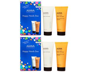 4pc Ahava Happy Hands 100ml Hand Moisturiser Cream Skin Care Dead Sea Water