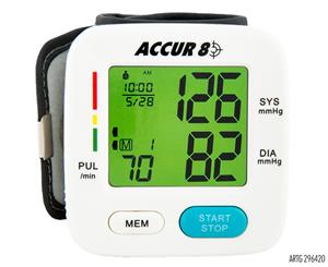 Accur 8 Blood Pressure Monitor w/ Colour Indicator & Voice Prompt