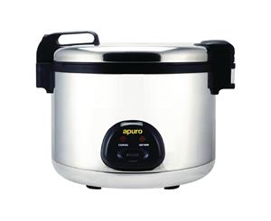 Apuro Jumbo Rice Cooker - 20l (20l cooked 9Ltr dry) Au Plug - Silver