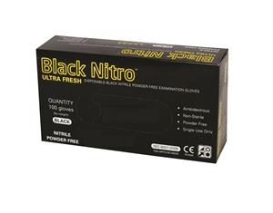 Black Nitrile Nitro Powder Free Disposable Gloves Box Of 100