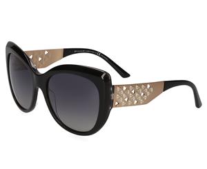 Bvlgari Women's Cat Eye Polarised Sunglasses - Polished Black/Matte Gold
