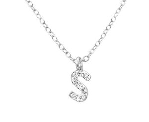 Children's Sterling Silver Letter S Necklace