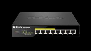 D-Link DGS-1008P 8 Port Gigabit Unmanaged Switch with 4 Port POE (Total 52W)