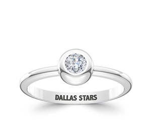 Dallas Stars Diamond Ring For Women In Sterling Silver Design by BIXLER - Sterling Silver