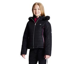 Dare 2b Girls Predate Water Repellent Hooded Ski Coat Jacket - Black