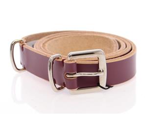 Dolce & Gabbana Purple Leather Logo Belt