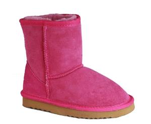 Eastern Counties Leather Childrens/Kids Charlie Sheepskin Boots (Pink) - EL127