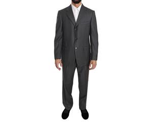 Ermenegildo Zegna Gray Solid 2 Piece 3 Button Wool Suit