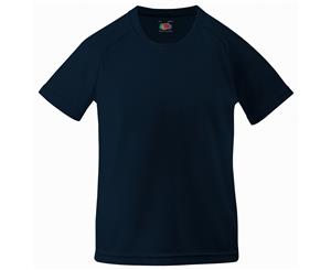 Fruit Of The Loom Childrens Unisex Performance Sportswear T-Shirt (Deep Navy) - BC1350