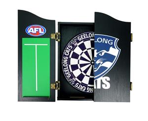 Geelong Cats AFL Dart Board & Cabinet Set