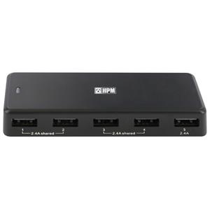 HPM 5 Port 7.2amp Usb Adaptor Charge Station with 1.5m Lead