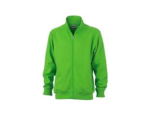 James And Nicholson Unisex Workwear Sweat Jacket (Lime Green) - FU739