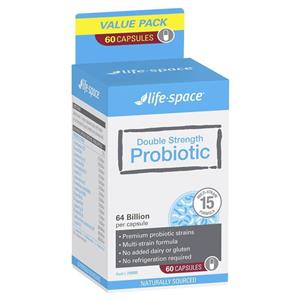Life Space Double Strength Probiotic 60 Capsules Exclusive Size