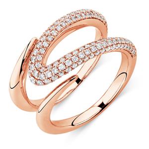 Mark Hill Ring with 0.72 Carat TW of Diamonds in 10ct Rose Gold