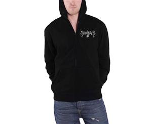 Moonspell Hoodie Wolfheart Band Logo Official Mens Zipped - Black