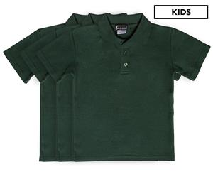 S. Cool Kids' School Polo 3-Pack - Green