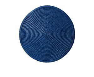 Salisbury & Co Woven Round Placemat 35cm Blue