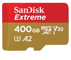 SanDisk Extreme 400GB (SDSQXA1-400G-GN6MA) microSDXC Class 10 V30 U3 UHS-I Card