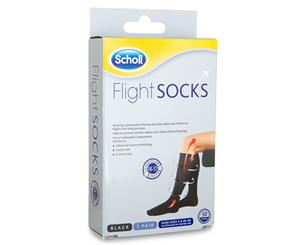 Scholl Adult Size M3-6/W6-8 Flight Socks - Black