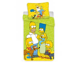 Simpsons Family 100% Cotton Single Duvet Set (18BS368)