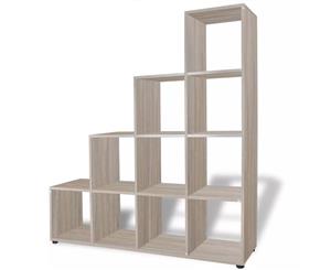 Staircase Bookcase/Display Shelf 142cm Oak Home Decor Rack Stand Unit