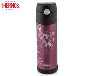 Thermos 530mL Stainless Steel Insulated Bottle - Floral Magenta