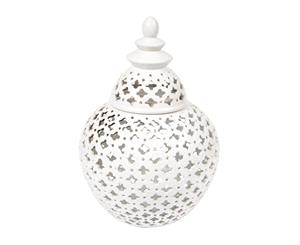 URBAN ECLECTICA Miccah Temple Jar - Medium White