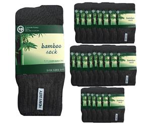 24 Pairs Bamboo Men's Socks - Charcoal Grey