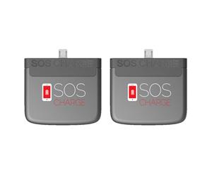 2PK SOS Charge Reusable/Portable Emergency Mobile Charger Mini for Android/Samsu