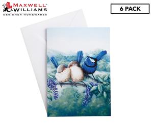 6 x Maxwell & Williams Birds of Australia Greeting Card - Fairy Wren