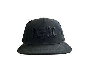 Ac/Dc Baseball Cap Band Logo Canon Pop Art Brim Official Snapback - Black